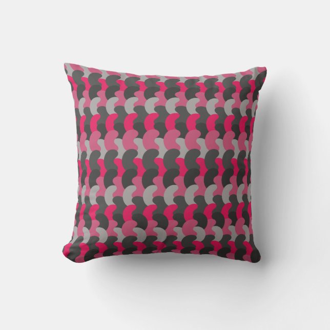 Shades of pink and grey cushion (Front)