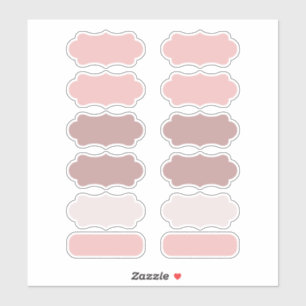 Shades of Pink Create Your Own Vinyl Labels