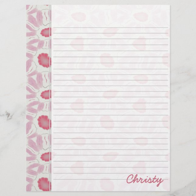 Shades of Pink Floral Retro Abstract Pattern (Front)