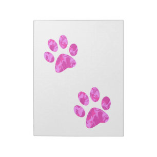 Shades of Pink Paws Notepad