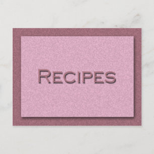 Shades of Pink Recipe Card