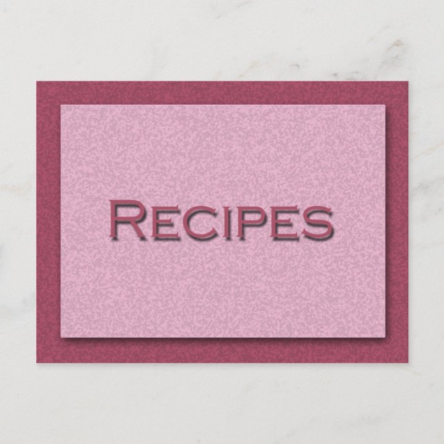 Shades of Pink Recipe Card (Front)