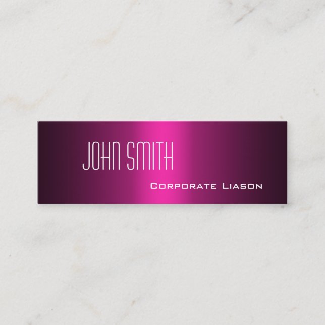 Shades of Pink Skinny Business Cards (Front)