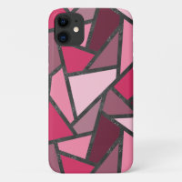 Shades of pink stained glass pattern