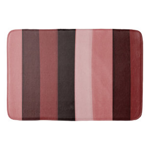 Shades of Pink Stripes Bath Mat