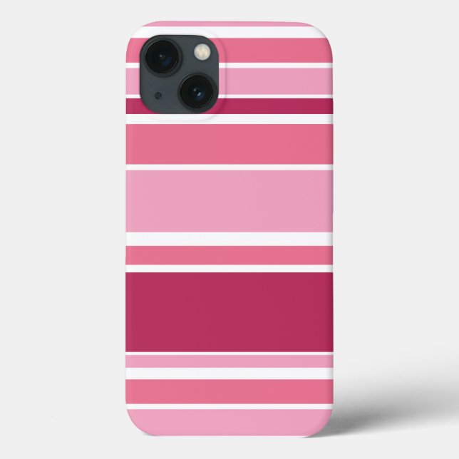 Shades of pink stripes Case-Mate iPhone case (Back)