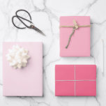 Shades of Pink Wrapping Paper Set of 3 Sheets<br><div class="desc">A beautiful colour trio of blush,  rose and rouge pink gift wrap sheets. A compliment to your gifts for any special occasion,  event or holiday season.</div>