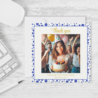 Shades of Purple: A Blue-Violet Birthday Bash Thank You Card