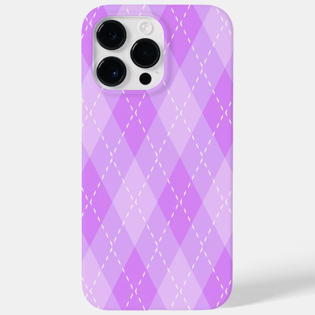 SHADES OF PURPLE ARGYLE DIAMOND PATTERNS Case-Mate iPhone CASE (Back)