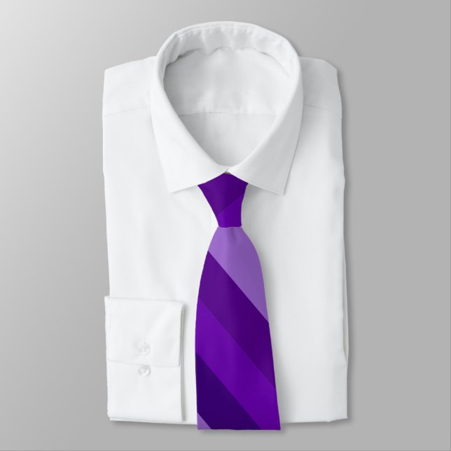 Shades of Purple Diagonal Wide Tie (Tied)