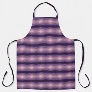 Shades Of Purple Geometric Abstract Art Apron