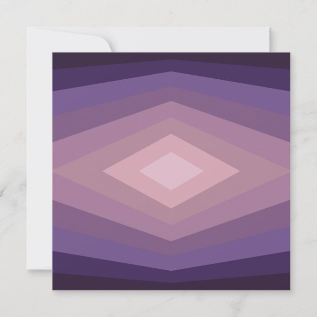 Shades Of Purple Geometric Abstract Art  Card (Front)