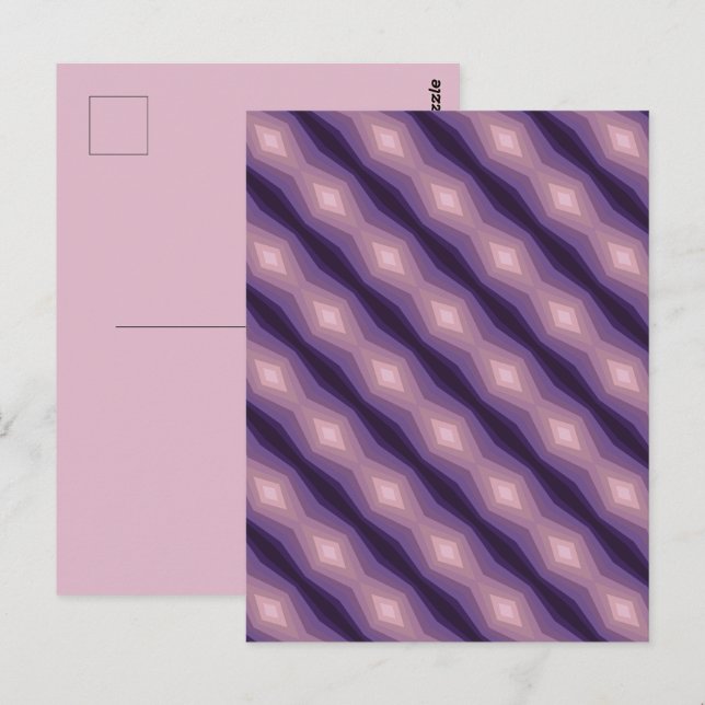 Shades Of Purple Geometric Abstract Art Postcard (Front/Back)