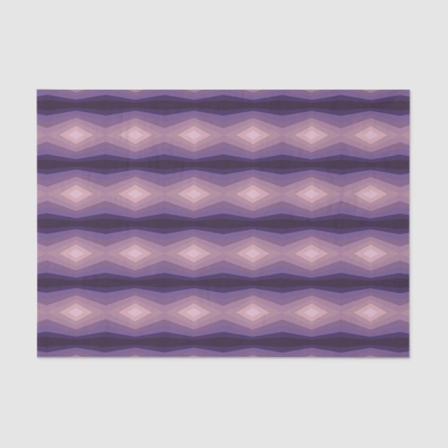Shades Of Purple Geometric Abstract Art  Tissue Paper (Front)