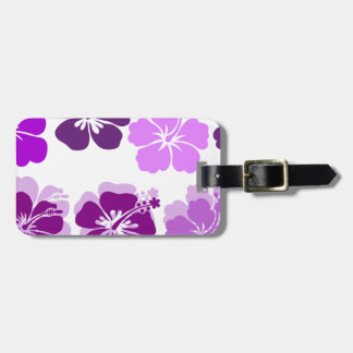 Shades of Purple hibiscus Luggage Tag