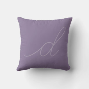 Shades of Purple Lowercase Script Letter Cushion