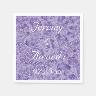 Shades of Purple Personalised Abstract Napkins