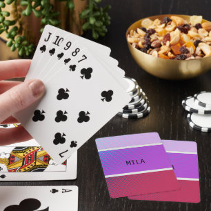 Shades of purple playing cards
