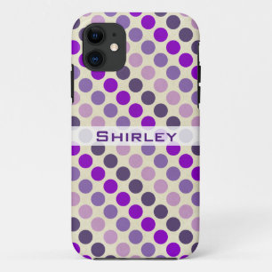 Shades of Purple Polka Dots by Shirley Taylor Case-Mate iPhone Case