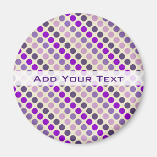 Shades of Purple Polka Dots by Shirley Taylor Magnet