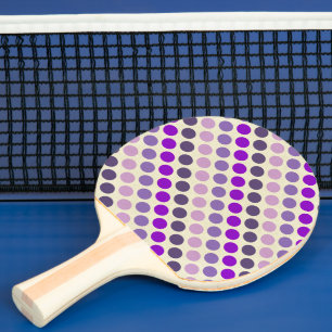 Shades of Purple Polka Dots by Shirley Taylor Ping Pong Paddle