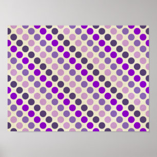 Shades of Purple Polka Dots by Shirley Taylor Poster