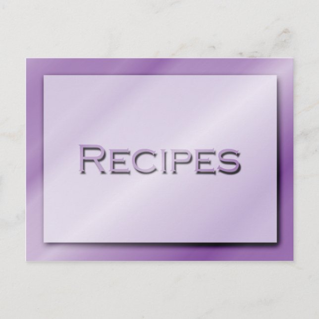 Shades of Purple Recipe Card (Front)