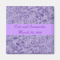 Shades of Purple Save the date wedding magnets