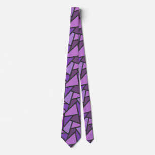 Shades of purple stained glass pattern tie