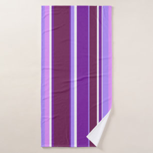 Shades of purple stripes bath towel