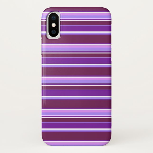 Shades of purple stripes Case-Mate iPhone case (Back)
