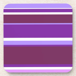 Shades of purple stripes coaster