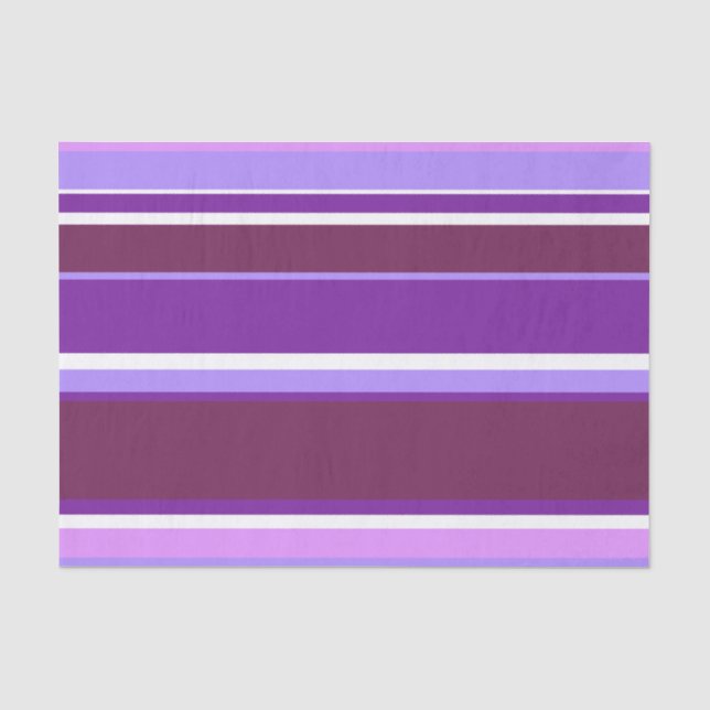 Shades of purple stripes tissue paper (Front)