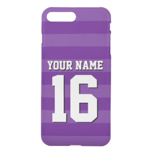 Shades of Purple Team Jersey Preppy Stripe iPhone 8 Plus/7 Plus Case
