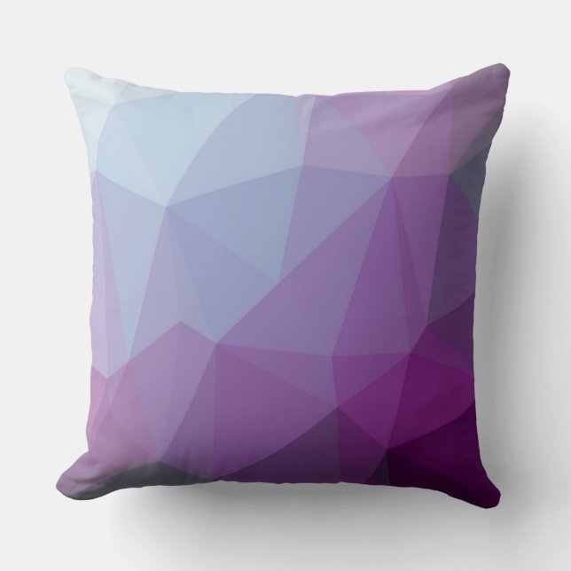 Shades of Purple Triangle Abstract Cushion (Front)