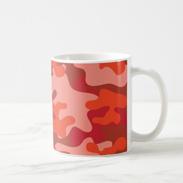 Shades of Red Camouflage Coffee Mug (Right)