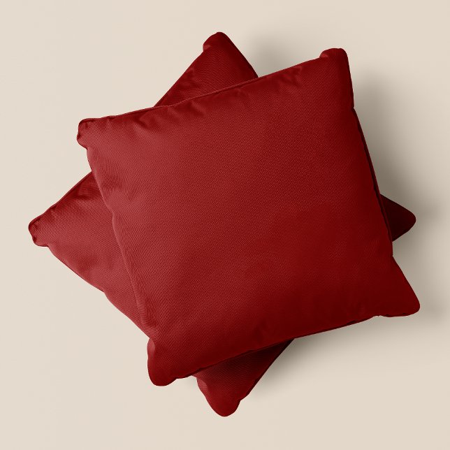 Shades Of Red - Deeper Red - #7B0405 - Cushion (Shades Of Red - Deeper Red - #7B0405 - Throw Pillow)