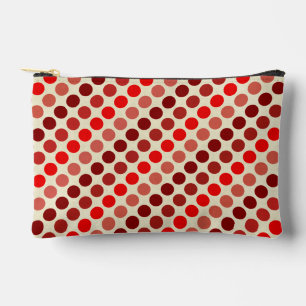 Shades of Red Polka Dots by Shirley Taylor Accessory Pouch