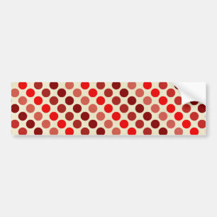 Shades of Red Polka Dots by Shirley Taylor Bumper Sticker