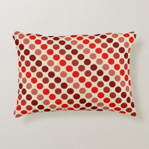 Shades Of Red Polka Dots by Shirley Taylor Decorative Cushion