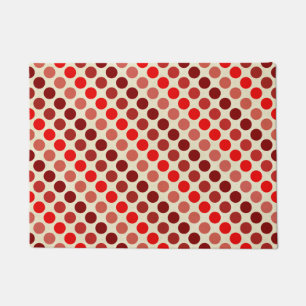 Shades Of Red Polka Dots by Shirley Taylor Doormat