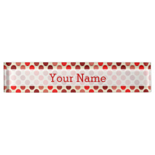 Shades of Red Polka Dots by Shirley Taylor Nameplate