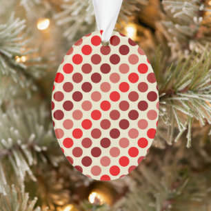 Shades of Red Polka Dots by Shirley Taylor Ornament