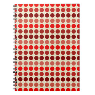 Shades of Red Polka Dots by Shirley Taylor Spiral Notebook