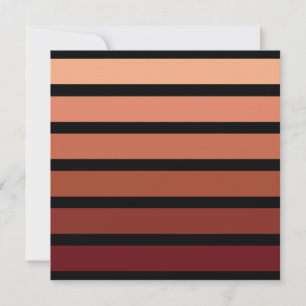 Shades Of Red Stripes On Black  Card