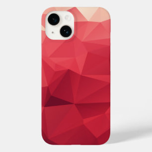 Shades of Red Triangular Facets Geometric Pattern Case-Mate iPhone 14 Case