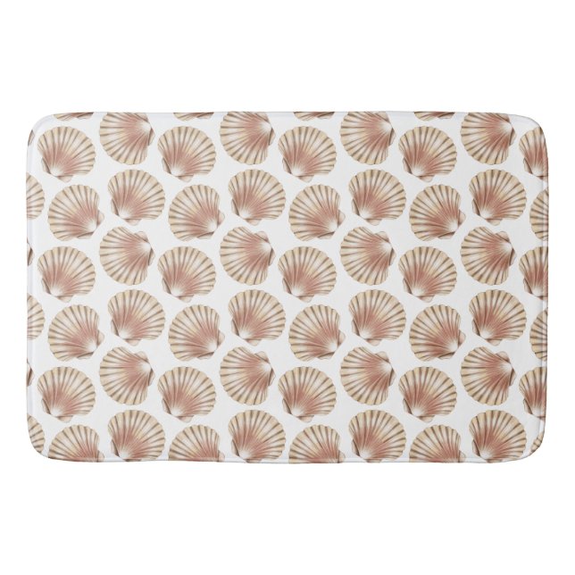 SHADES OF TAN SEASHELLS BATH MAT (Front)
