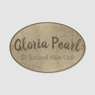 Shades of Taupe Ombre Name Tag