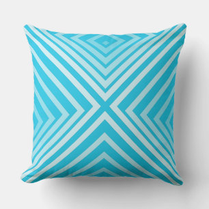Shades of Turquoise Cornered Box Pattern - Pillow