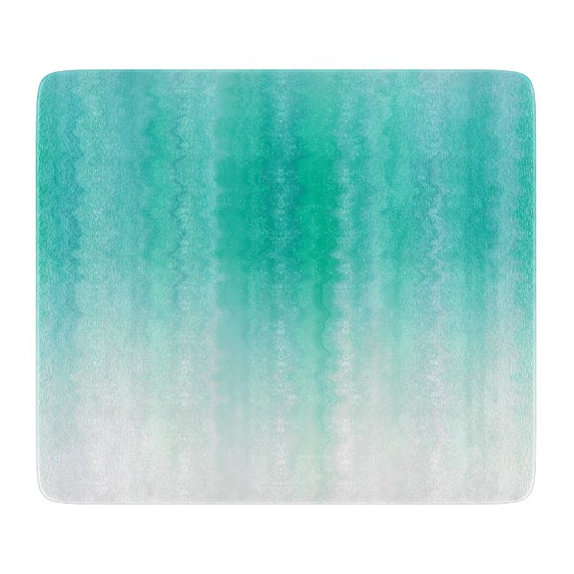 Shades of Turquoise Cutting Board (Front)